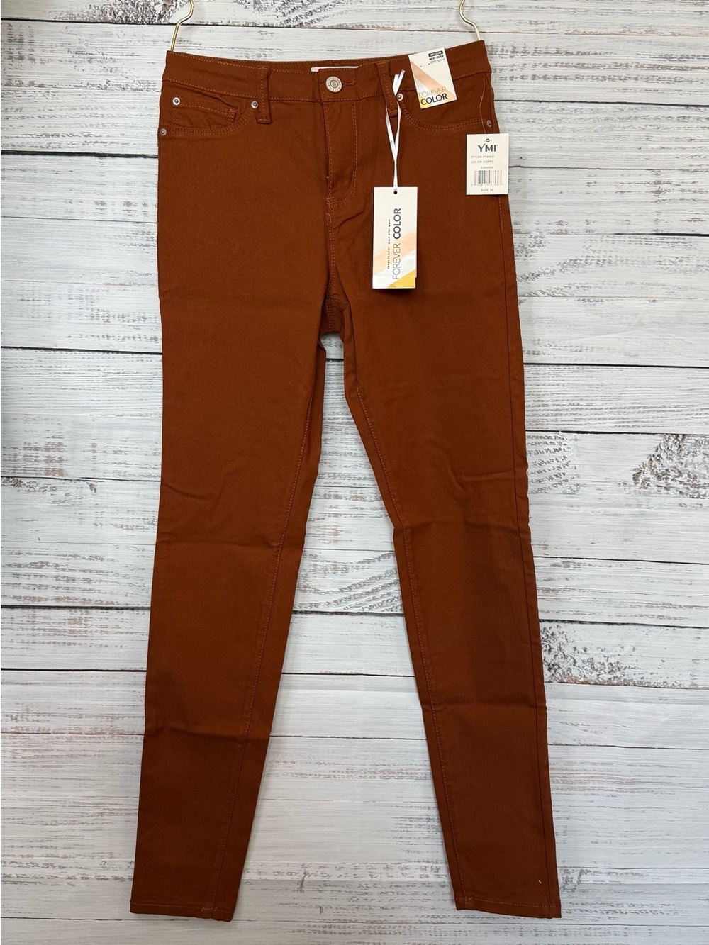 YMI Women’s copper mid rise Skinny size medium